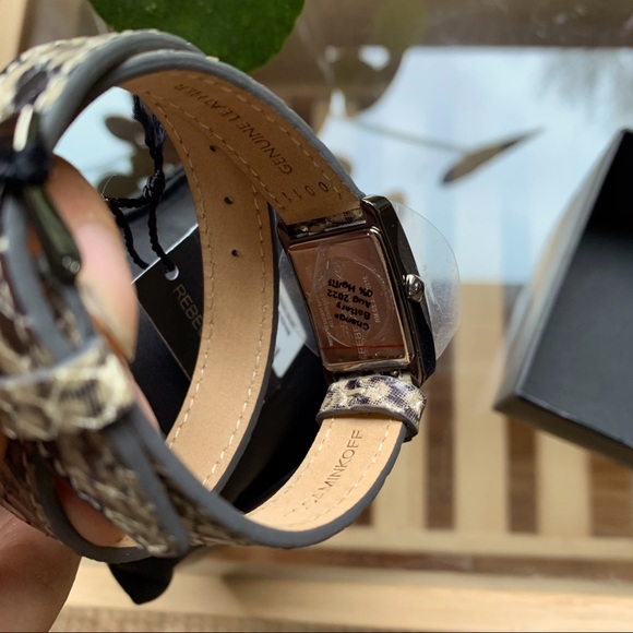 Rebecca Minkoff Embossed Snakeskin Leather Watch - Picture 5 of 5